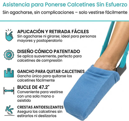 Dispositivo de ayuda aponer calcetines